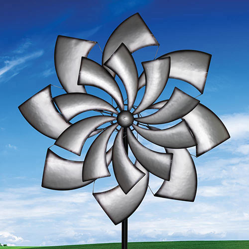 Silver Reflections Wind Spinner