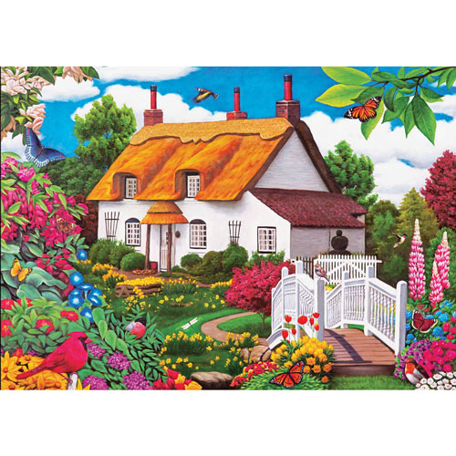 Summer Garden Cottage 500 Piece Jigsaw Puzzle