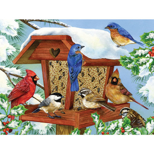 Winter Birdfeeder 500 Piece Jigsaw Puzzle