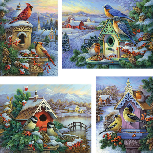 Set of 4: Oleg Gavrilov 300 Large Piece Jigsaw Puzzles