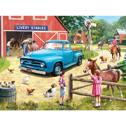 A Stop At The Stables 300 Large Piece Jigsaw Puzzle