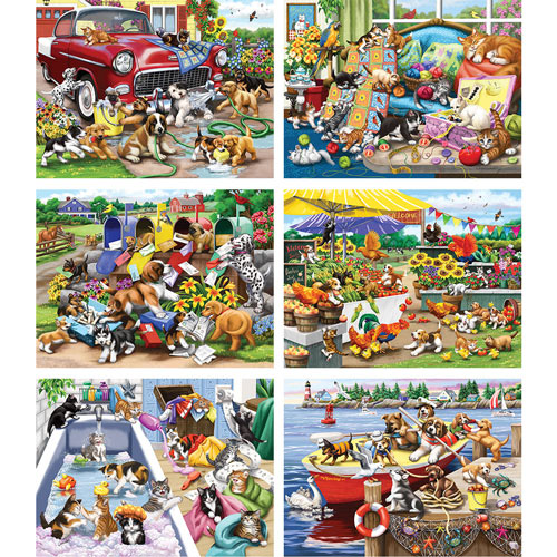 Set of 6: Nancy Wernersbach 500 Piece Jigsaw Puzzles