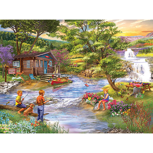 Fishing From The Banks 300 Large Piece Jigsaw Puzzle