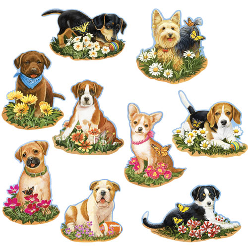 Precious Puppies Mini 300 Large Piece Shaped Puzzle Set