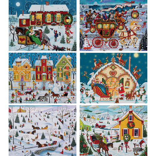 Set of 6: Joseph Holodook 1000 Piece Jigsaw Puzzles