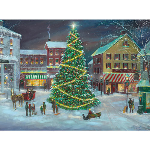 Village Christmas Tree 1000 Piece Jigsaw Puzzle