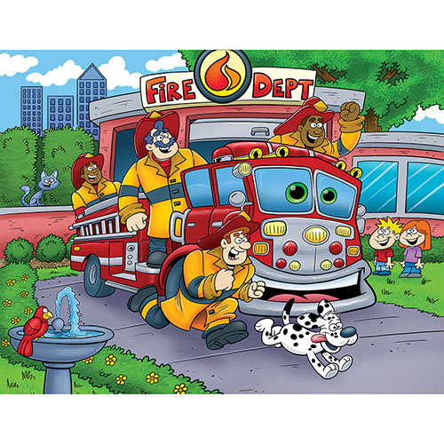 Fire Truck 200 Large Piece Jigsaw Puzzle