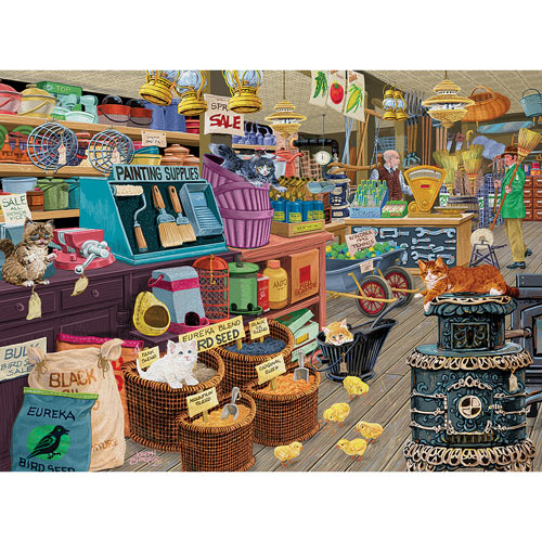 Party In The Feed Aisle 300 Large Piece Jigsaw Puzzle