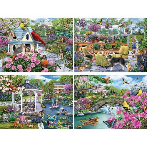 Mary Thompson 4-in-1 Multi-Pack 300 Large Piece Puzzle Set