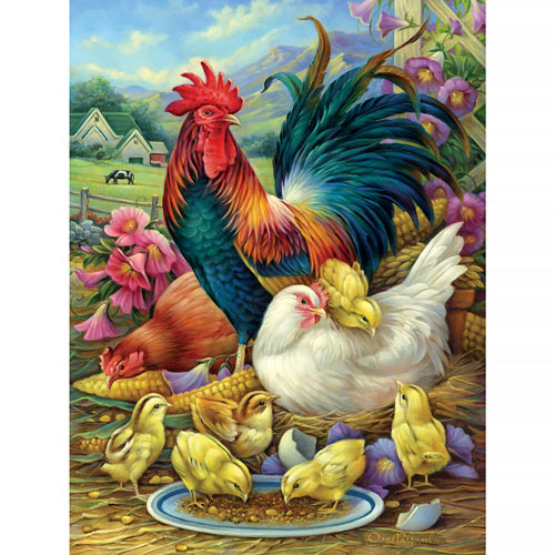 Chicken Yard 500 Piece Jigsaw Puzzle