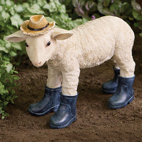 Lamb in Boot Garden Statue
