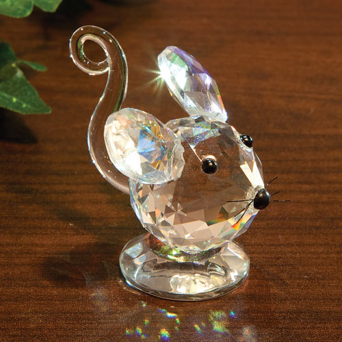 Iridescent Collectible Crystal Mouse