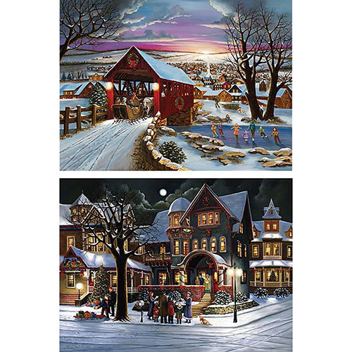 Set of 2: The Joys Of Christmas 300 Large Piece Jigsaw Puzzles