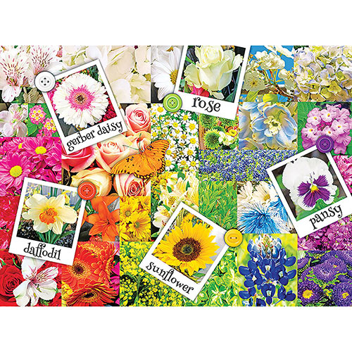 Rainbow Flowers 1000 Piece Jigsaw Puzzle