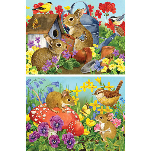 Set of 2: Pre-Boxed Jane Maday 300 Large Piece Jigsaw Puzzles