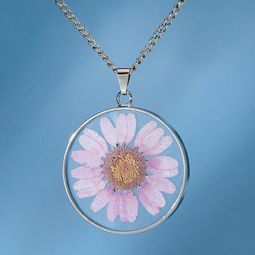 Birth Flower Necklace - September (Zinnia)