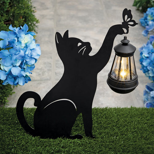 Solar Garden Cat Lantern