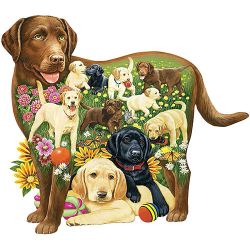 Lovable Labs 750 Piece Shaped Jigsaw Puzzle