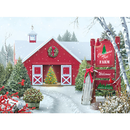 Christmas Tree Farm 300 Large Piece Jigsaw Puzzle
