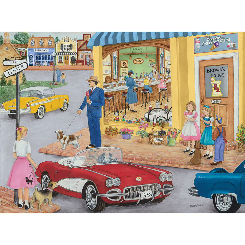 The Corner Drug Store 300 Large Piece Jigsaw Puzzle Bits and Pieces UK