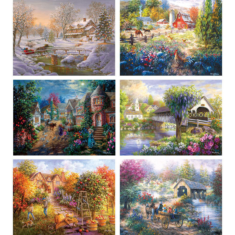 Set of 6: Nicky Boehme 1000 Piece Jigsaw Puzzles | Bits and Pieces UK