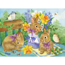 Bunny Bouquet 1000 Piece Jigsaw Puzzle