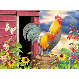 Barnyard Morning 500 Piece Jigsaw Puzzle