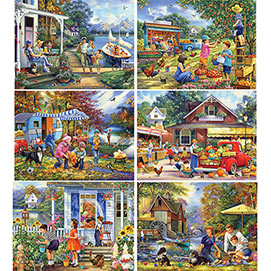 Set of 6: Oleg Gavrilov 1000 Piece Jigsaw Puzzles