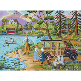 Lakeside Picnic 500 Piece Jigsaw Puzzle