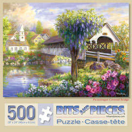 Picturesque Covered Bridge 500 Piece Jigsaw Puzzle