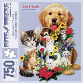Best Friends 750 Piece Shaped Jigsaw Puzzle