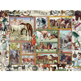 Horses Collage 1000 Piece Giant Jigsaw Puzzle