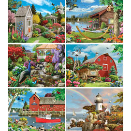 Set of 6: Alan Giana 1000 Piece Jigsaw Puzzles