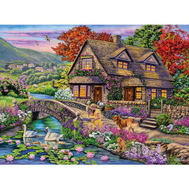 Swan Cottage 500 Piece Jigsaw Puzzle