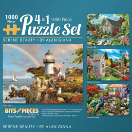 Alan Giana 4-in-1 Multi-Pack 1000 Piece Puzzle Set
