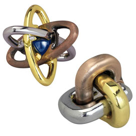 Set of 2: Knot Simple and EZ Atom Metal Puzzles