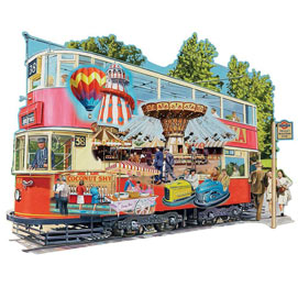 Heading To The Fair 300 Large Piece Shaped Jigsaw Puzzle