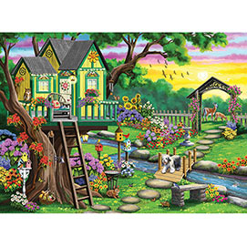 Treehouse At Twilight 500 Piece Jigsaw Puzzle