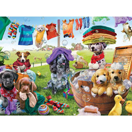 Puppies Playing 1000 Piece Jigsaw Puzzle