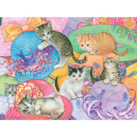 Hat Shop Kittens 300 Large Piece Jigsaw Puzzle