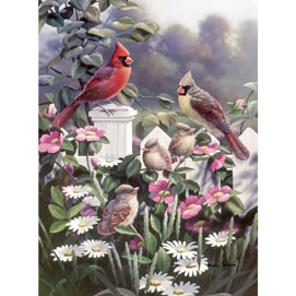 Cardinals And Babies 500 Piece Jigsaw Puzzle