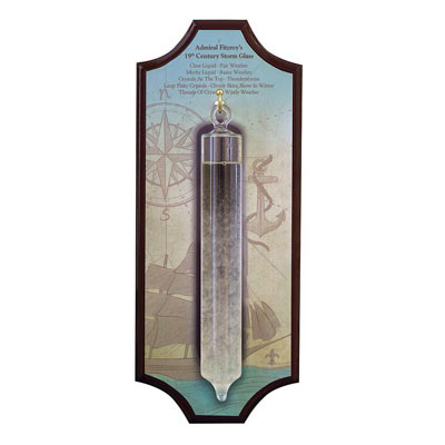 Admiral Fitzroy Storm Glass With Hanging Plaque