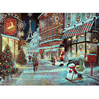 Christmas In Paris 500 Piece Glitter Effect Jigsaw Puzzle