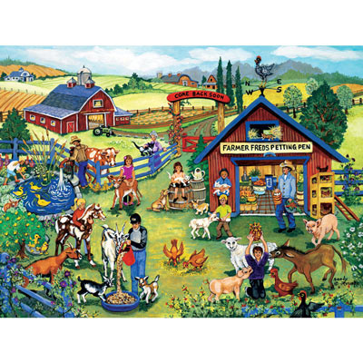 Farmer Fred's Petting Pen 300 Large Piece Jigsaw Puzzle