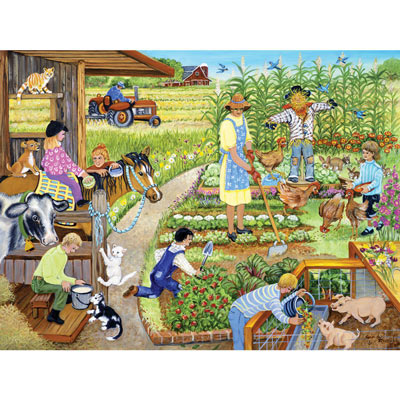 Chores On The Farm 300 Large Piece Jigsaw Puzzle