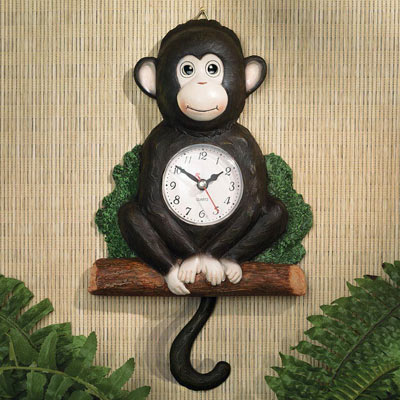 Moving Monkey Clock