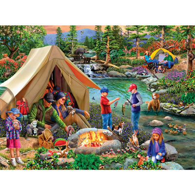 Camping At Summers End 300 Large Piece Jigsaw Puzzle