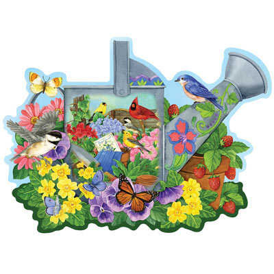 Garden Watering Can 300 Large Piece Shaped Jigsaw Puzzle