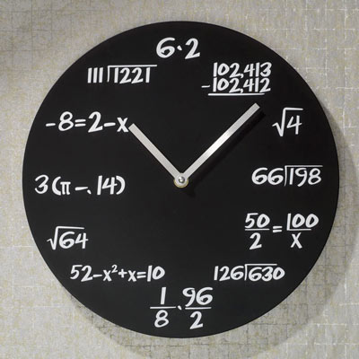 Math Quiz Wall Clock