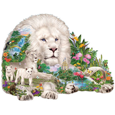 Dream Of The White Lions 750 Piece Shaped Puzzle